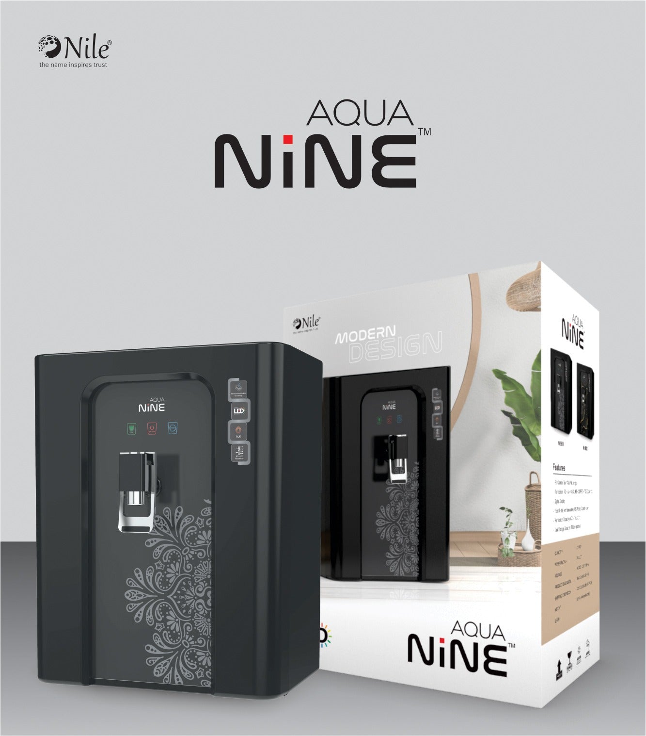 AQUATECH NINE ENERGY+ Aqua 2090, capacity 10 ltrs., RO, TDS, b-12 alkaline