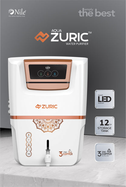 AQUATECH ZURIC WATER PURIFIER | RO+UV+COPPER WITH ZINC+TDS